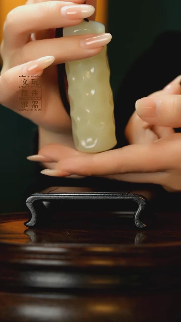 玉《千锤百炼金箍棒》手把件摆件