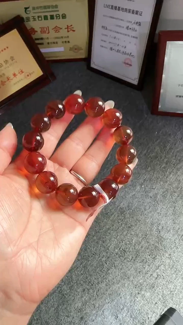 未镶嵌琥珀手串规格16紫罗兰手串#43