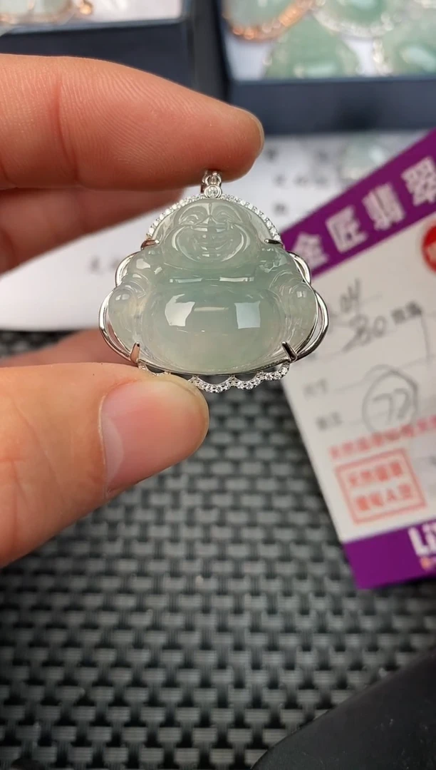 【闪购商品】翡翠颈饰银S925镶嵌挂件