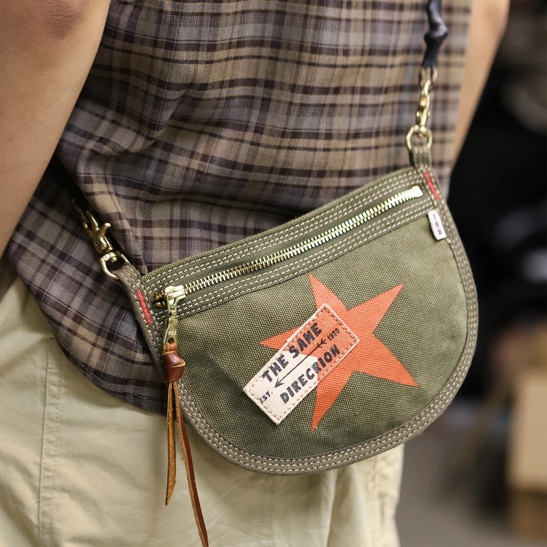 方向皮具/新款手工皮具复古重磅帆布包斜挎包单肩包男包女包8775