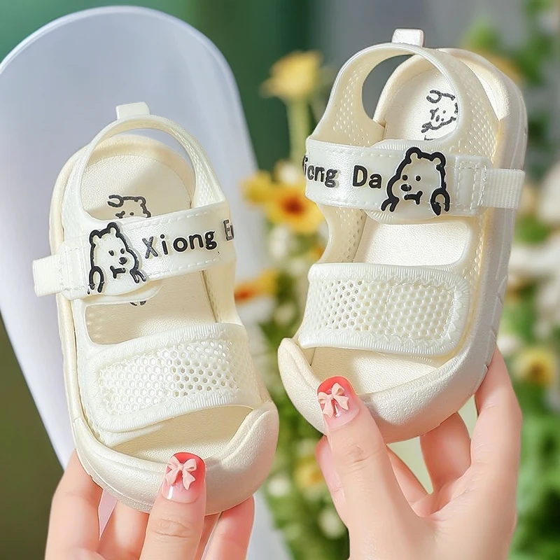 宝宝男女童凉鞋儿童鞋子夏季男童包头婴儿鞋软底透气步鞋防滑镂空