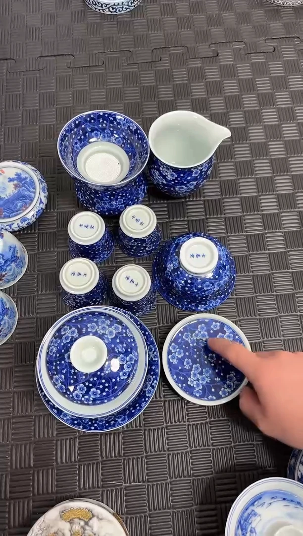 盖碗陶瓷得*舍景德镇陶瓷茶具七丞堂冰梅套组