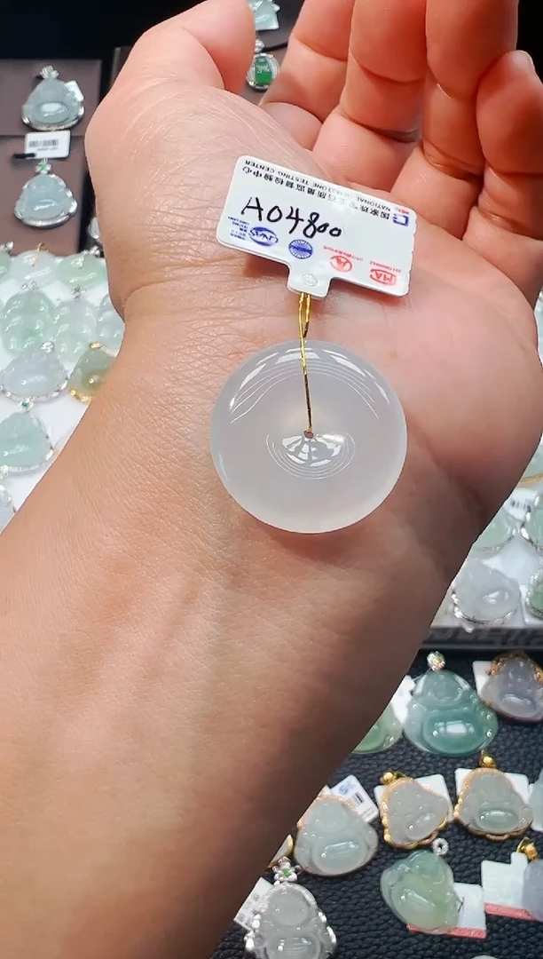 吊坠(不含链)未镶嵌翡翠平安扣吊坠