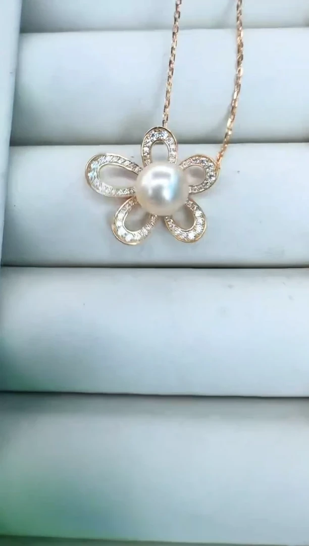 【闪购商品】海水珍珠颈饰银S925镶嵌套链