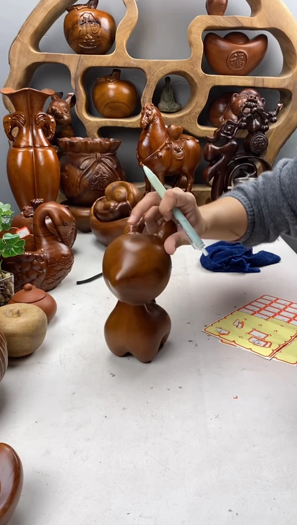 香樟木A23香樟木小鹿摆件/尺寸11*20*10