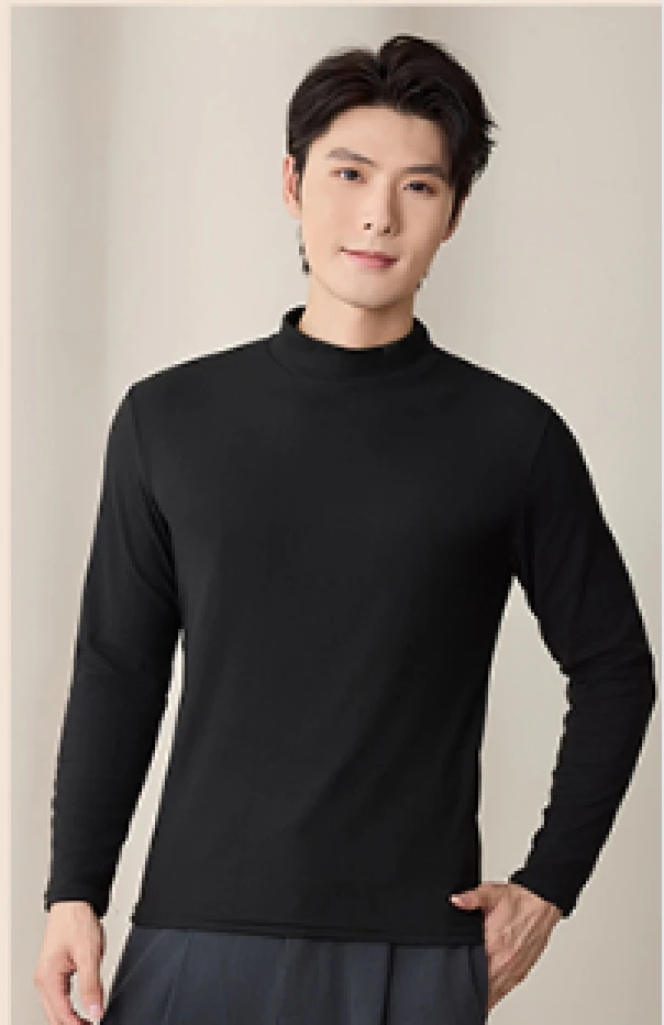 秋冬新款男士保暖百搭打底衫