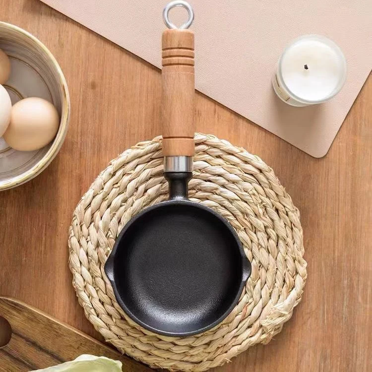 热油小锅煎蛋锅铸铁泼油铁锅做蛋饺神器家用平底锅