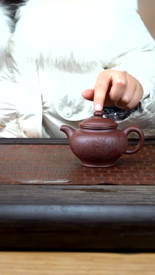 【闪购商品】紫砂茶壶cxm 紫玉金砂 小掇只 刻绘