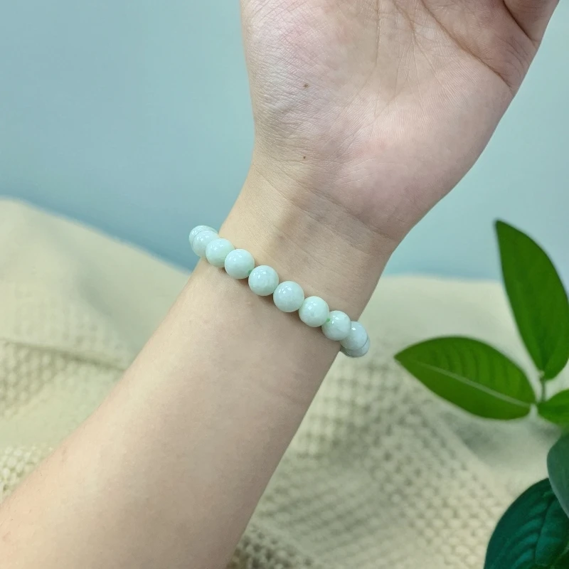 【保真】069翡翠玉石9-10mm手串单圈（多样性发一件）时尚素圈