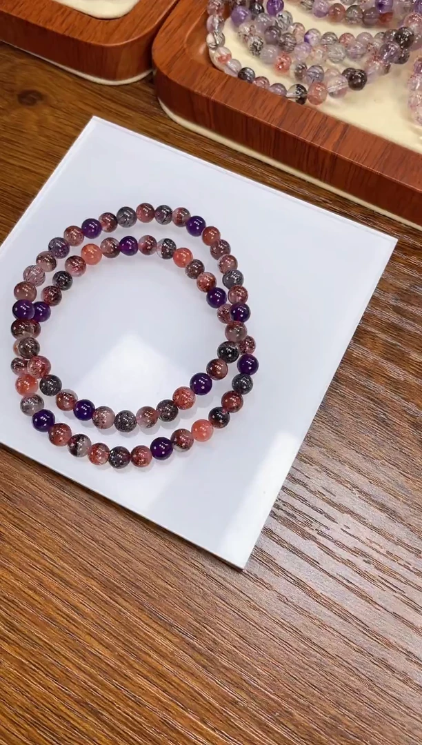 【闪购商品】水晶手链未镶嵌天然超七5mm 多样性发一