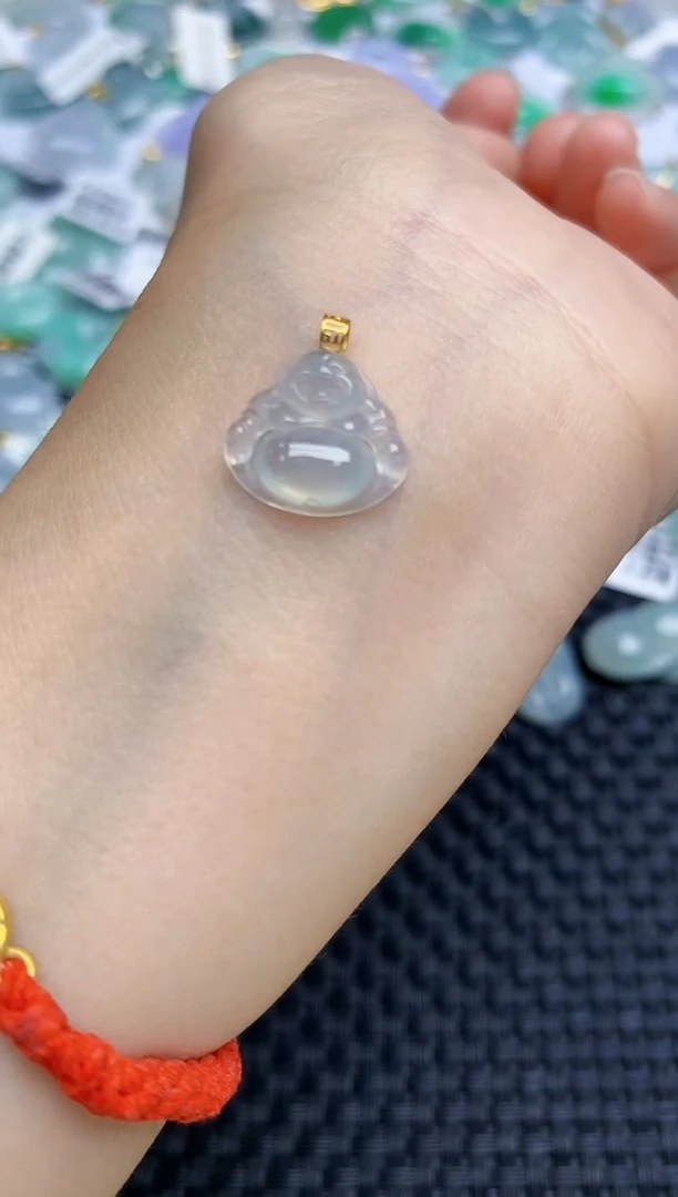 翡翠18K金镶嵌颈饰天然缅甸A货翡翠百元以上9元证书费自理