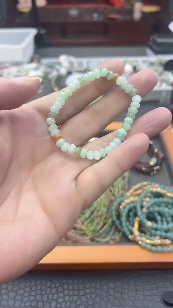 颈饰未镶嵌翡翠翡翠算盘珠手链