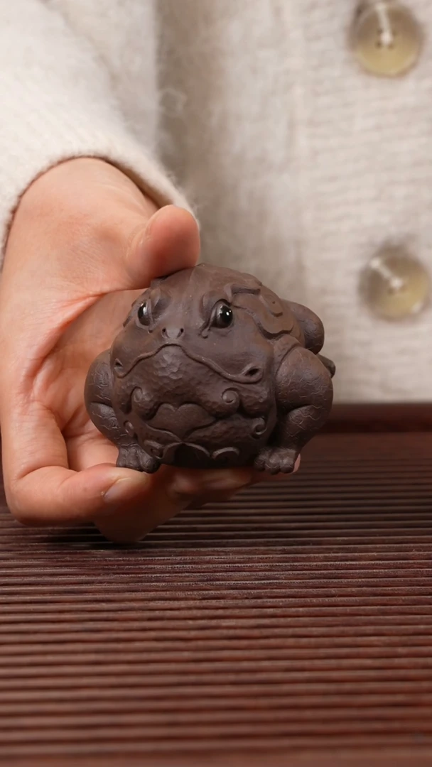 【闪购商品】紫砂茶宠紫泥富贵蛙