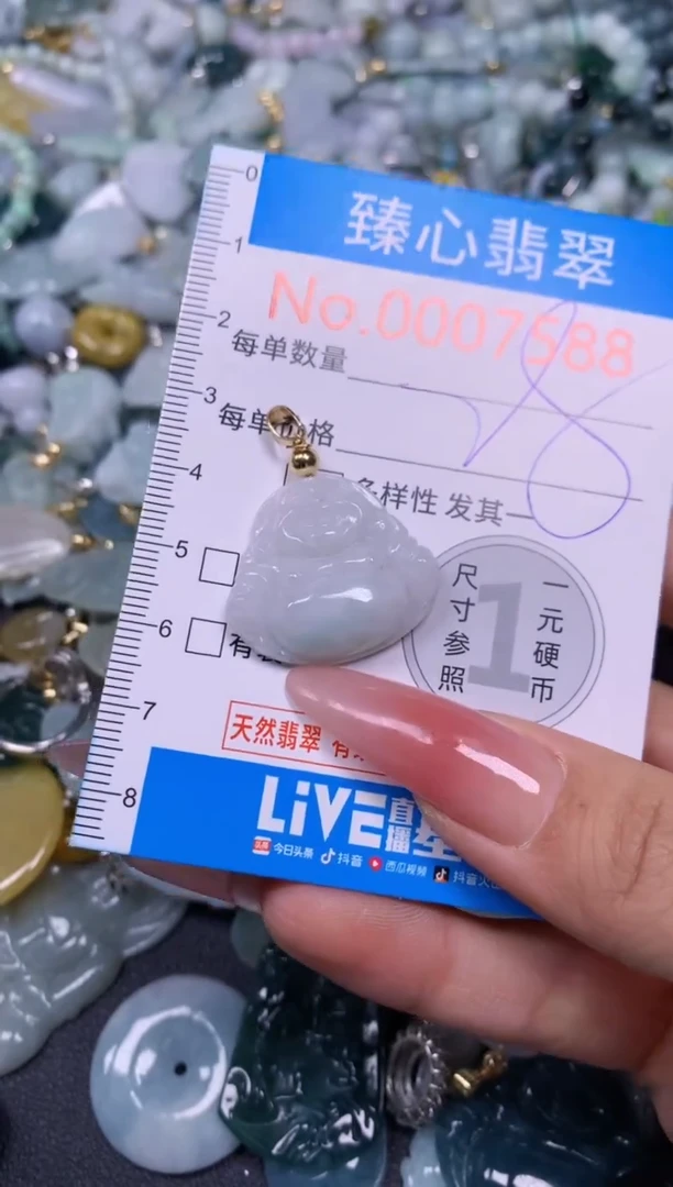 【闪购商品】翡翠颈饰未镶嵌含绳0007588