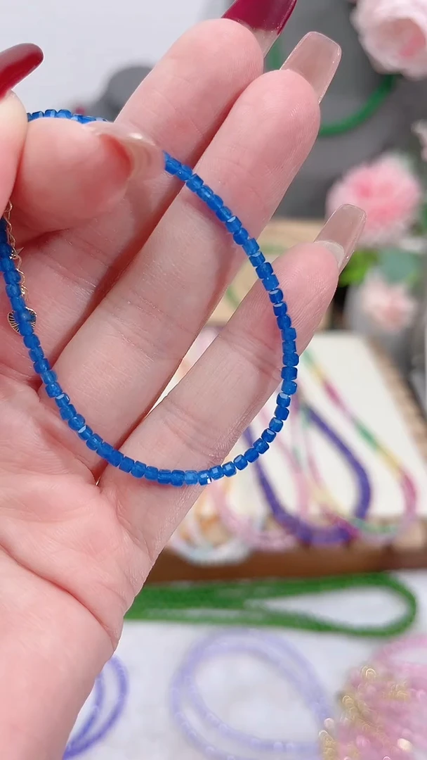 手链蓝宝石银S925镶嵌49