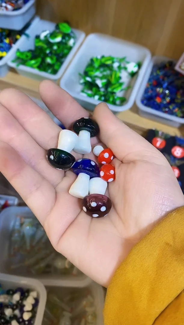 【闪购商品】琉璃手工艺品蘑菇6个