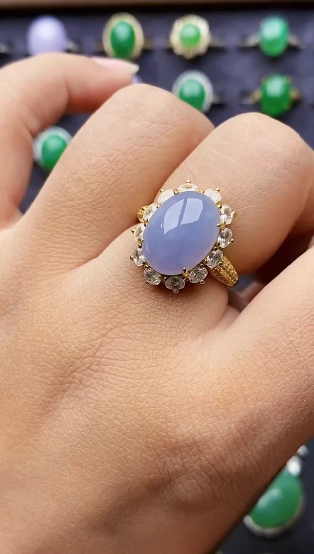 银S925镶嵌戒指翡翠1602