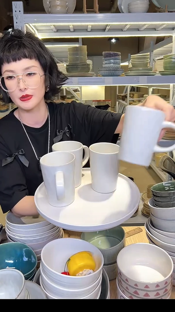 瓷171外贸尾货高温釉下彩陶瓷餐具默认微瑕