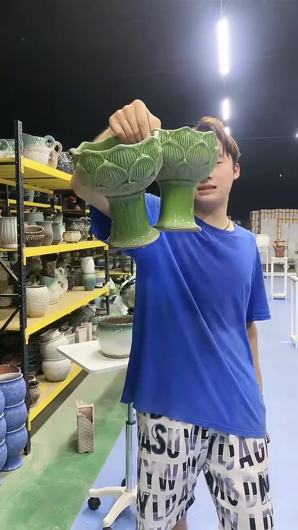 宜兴紫砂粗陶花盆
