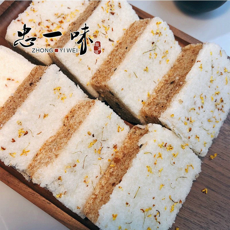 忠一味糯米桂花糕清甜夹心传统手工老字号网红零食早餐下午茶300g
