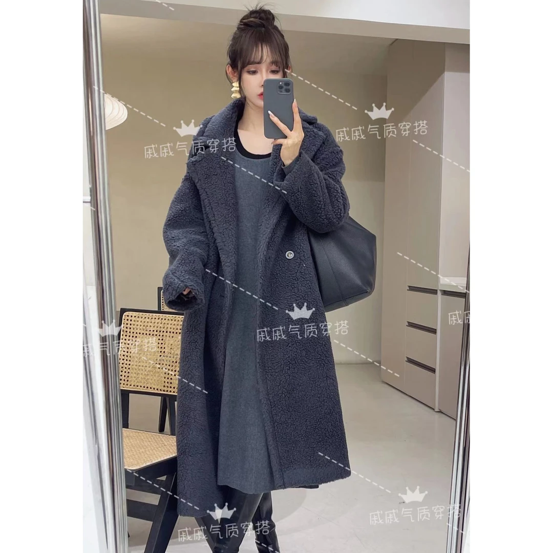【戚戚高级定制】经典再现-秋冬女泰迪熊羊毛颗粒绒大衣#4302