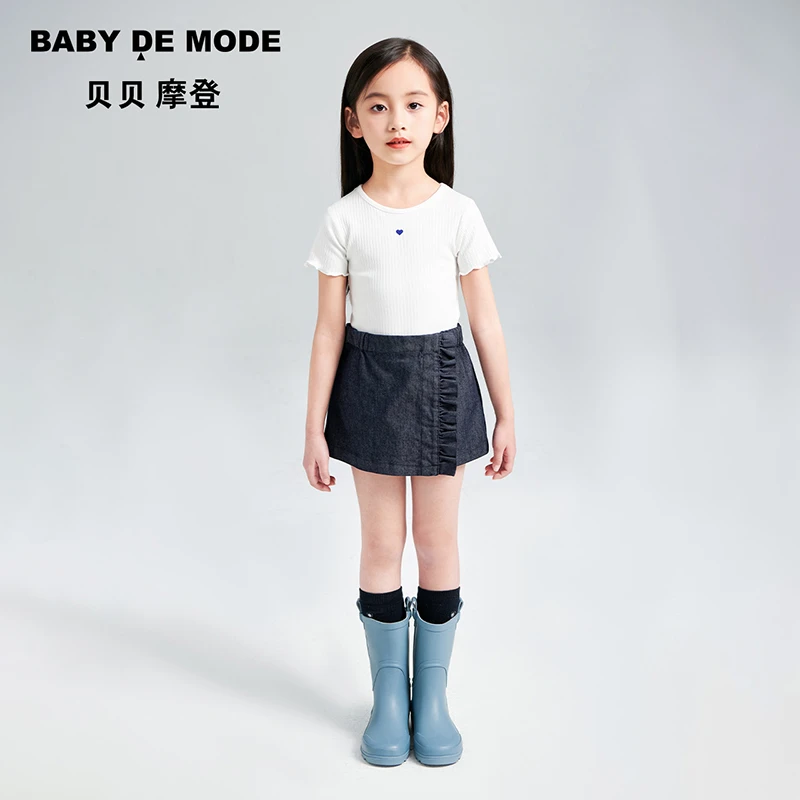 Baby De Mode/贝贝摩登女童牛仔裙裤X24FP62