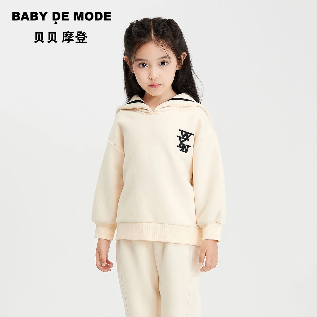 Baby De Mode/贝贝摩登女童海军领针织套头衫X11UL20