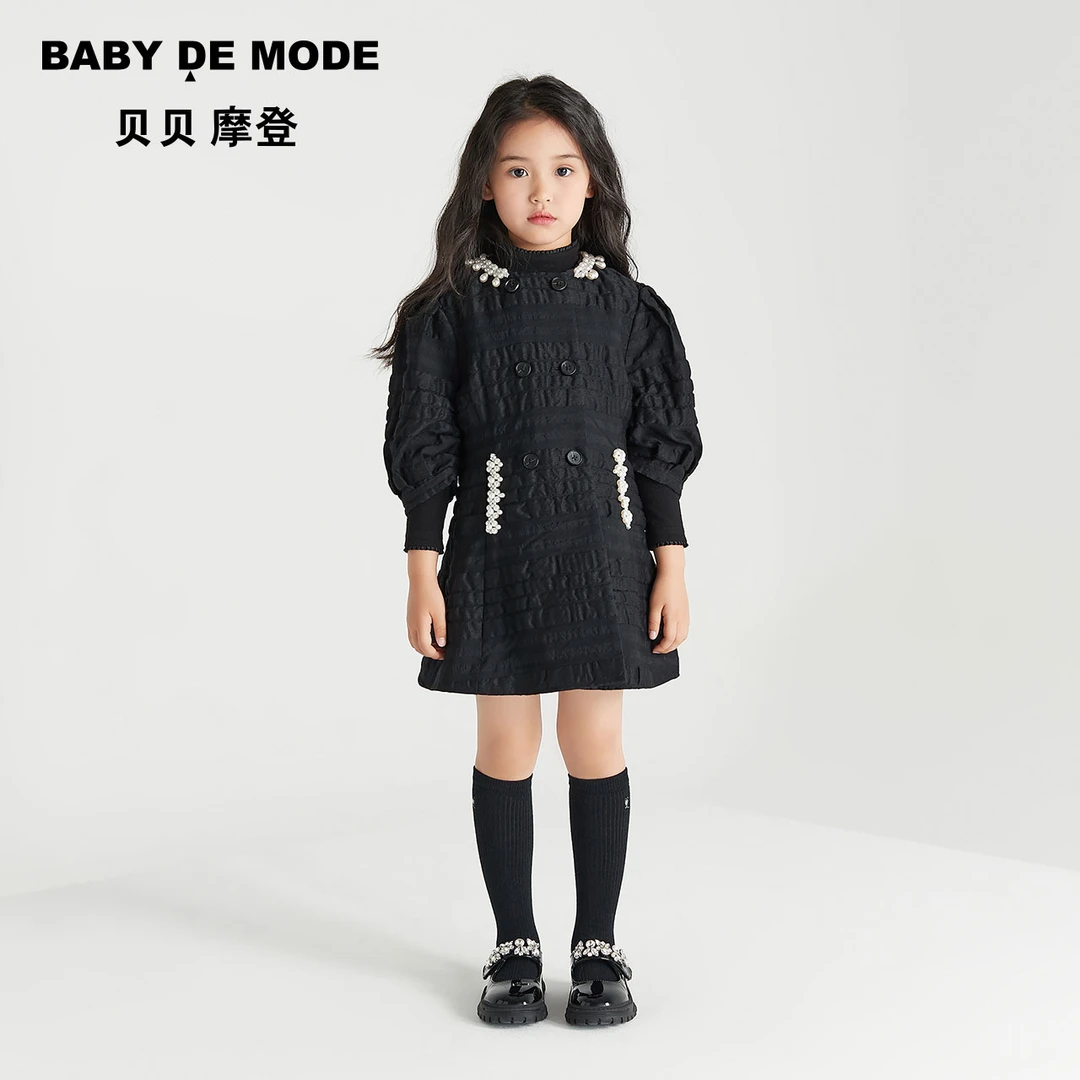 Baby De Mode/贝贝摩登女童时装款中袖风衣X10FC01