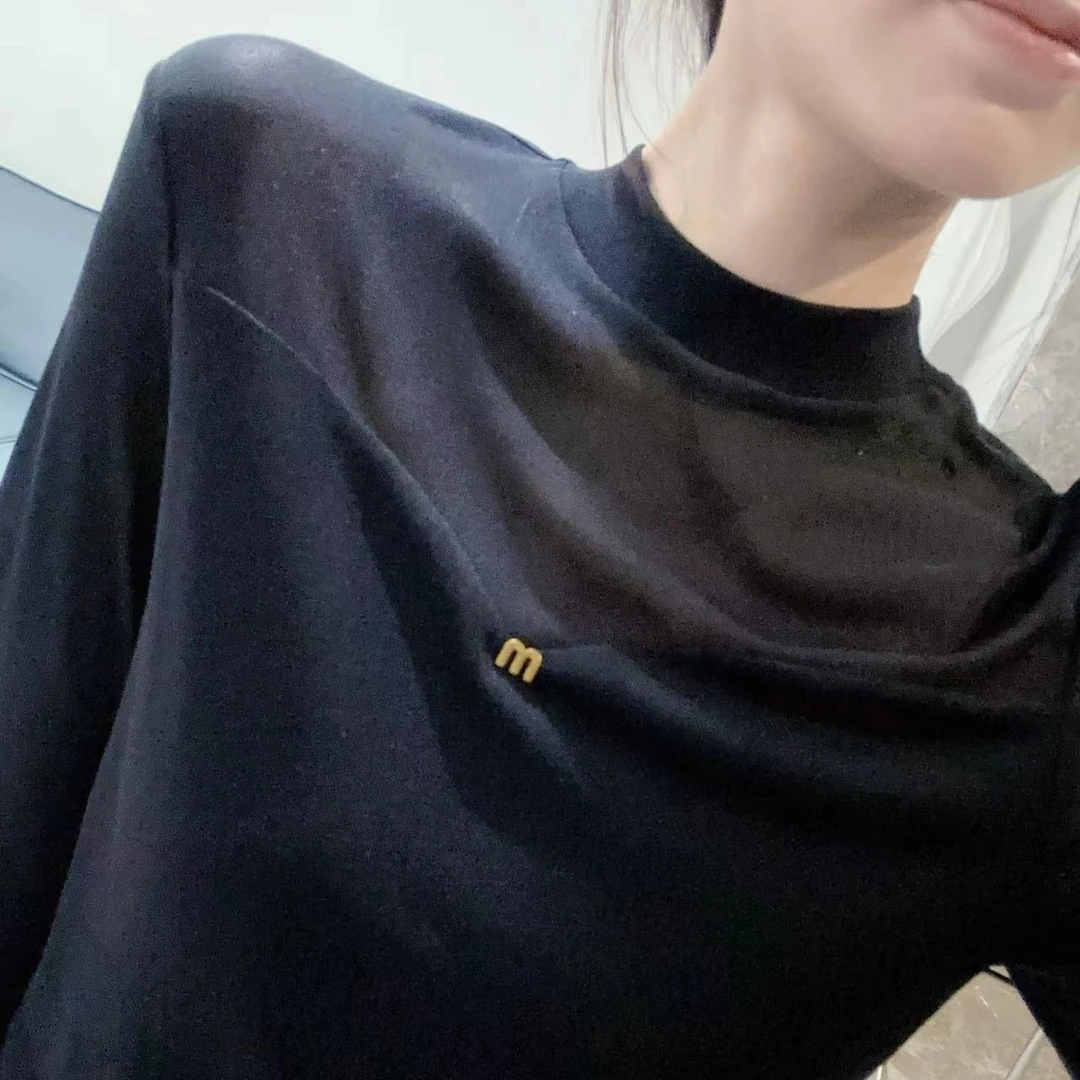 春季新款小立领气质长袖修身显瘦百搭打底衫68875