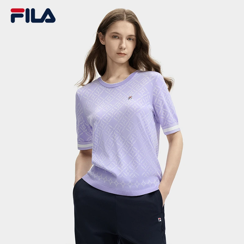 Fila/斐乐女 夏季新款【高端舒适圆领半袖】休闲短袖T恤F11W431407F