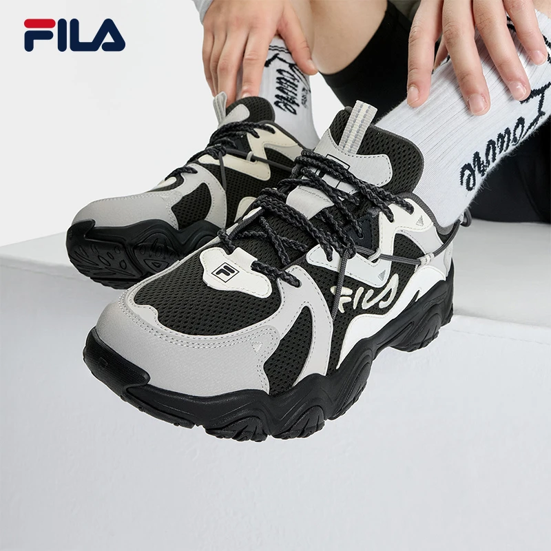 Fila/斐乐女士新款【猫爪4代】休闲百搭复古运动老爹鞋F12W332113