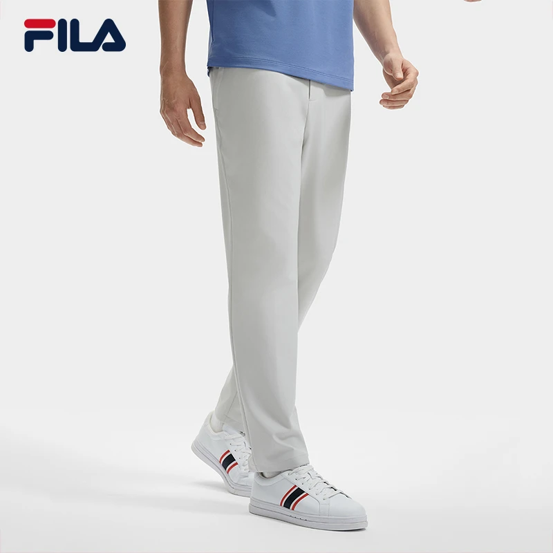 Fila/斐乐男【梭织弹力运动裤】夏季冰爽舒适直筒休闲裤F11M431804F