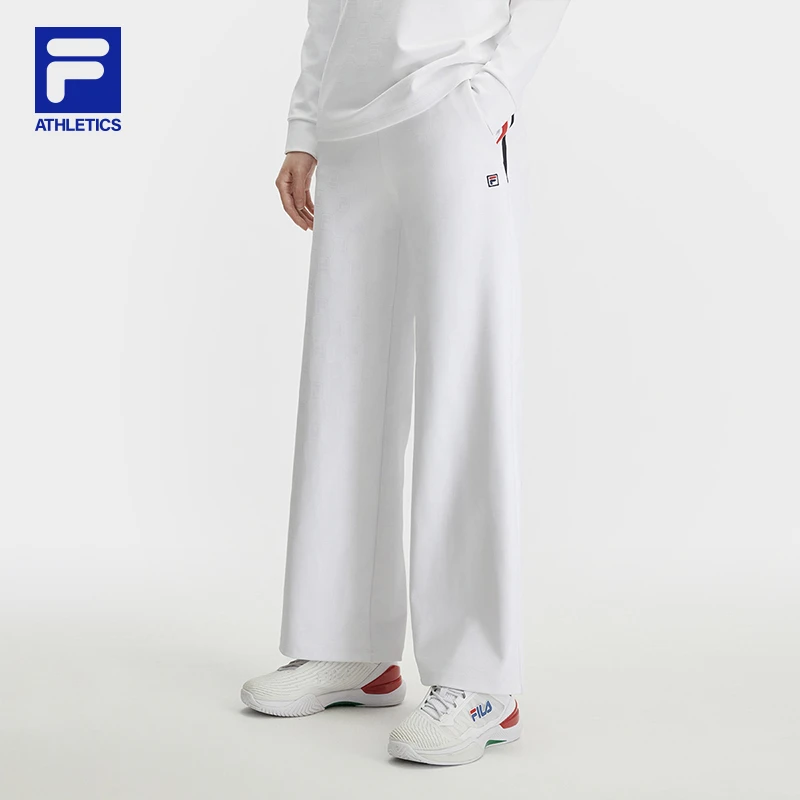 Fila/斐乐女士春季【网球弹力直筒裤】直口休闲运动长裤A11W443610F