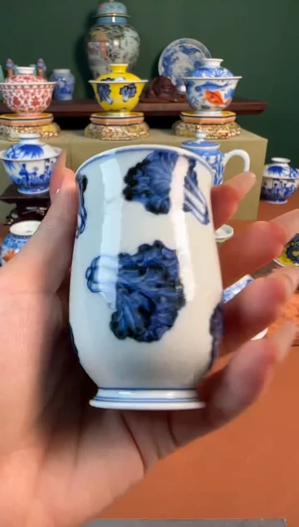 【闪购商品】杯水造 青花白菜 玉兰杯
