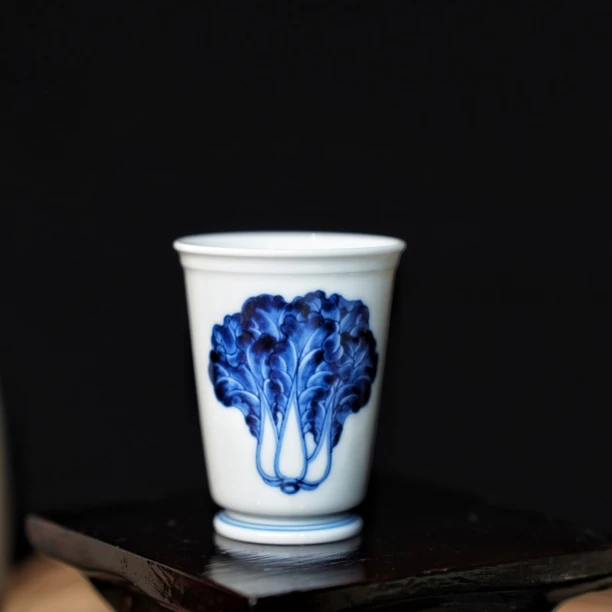 水造 青花白菜小杯