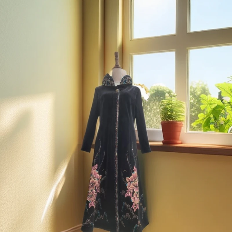 新款绣花镶钻气质时尚冬装外套361