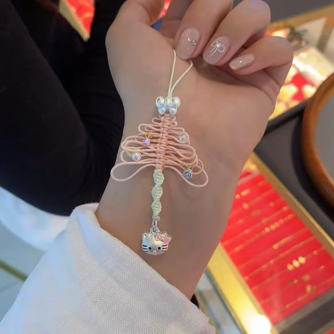 吊坠足银 足银999圣诞节手工编织星星挂件DIY手机链礼物送闺蜜