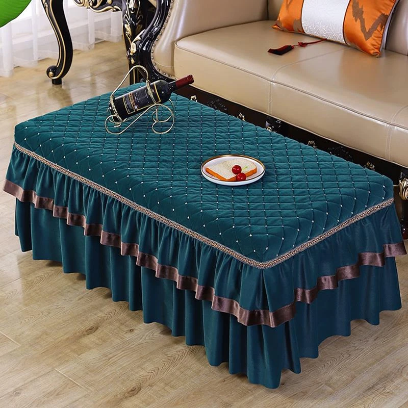 全包茶几桌布罩套夹棉高级感长方形新布艺茶几布餐桌台布盖布简约
