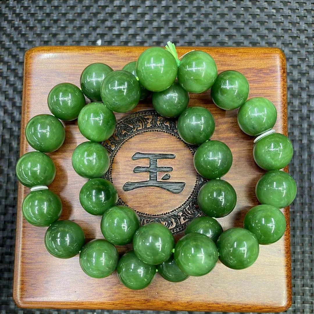 和田玉碧玉k13-14手串（颜色微区多样性发货拍一发一）