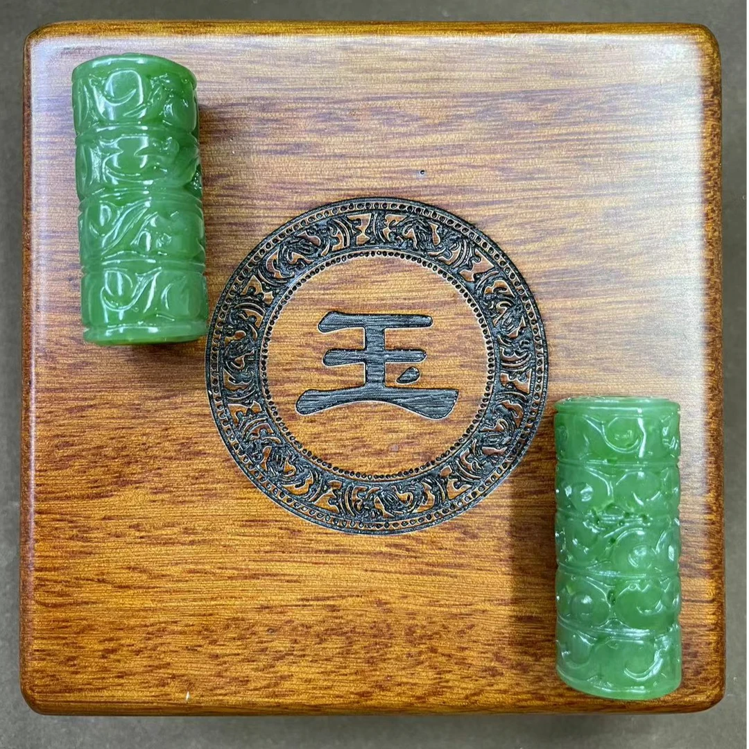 和田玉碧玉如意柱吊坠（颜色微区多样性发货拍一发一）