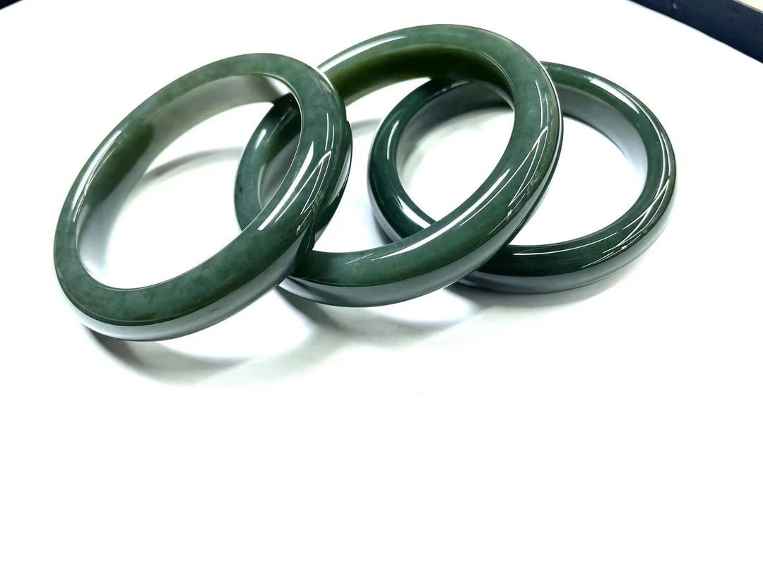 [好运玉业]和田玉手镯且末蓝（颜色微区多样性发货拍一发一）