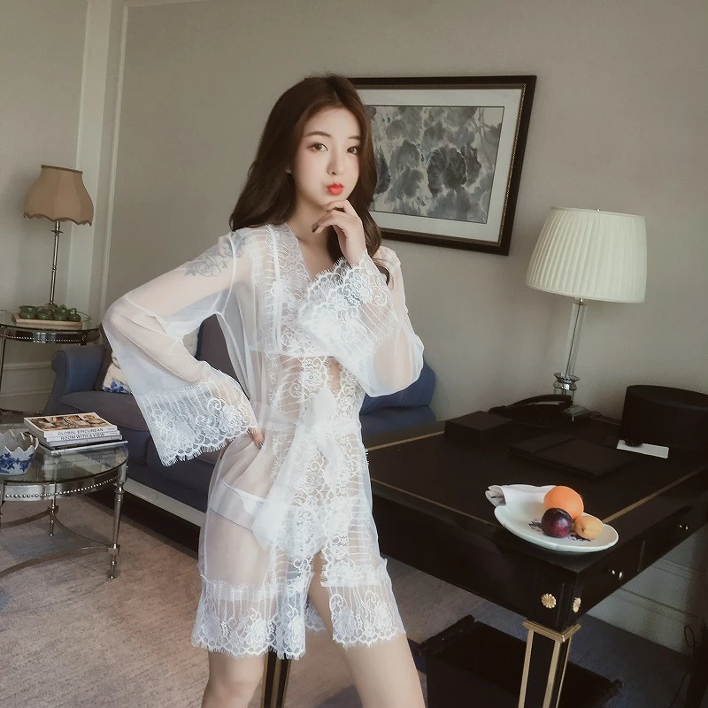 【若隐若现】天雪长夜漫漫透网纱性感睡衣睡裙睡袍