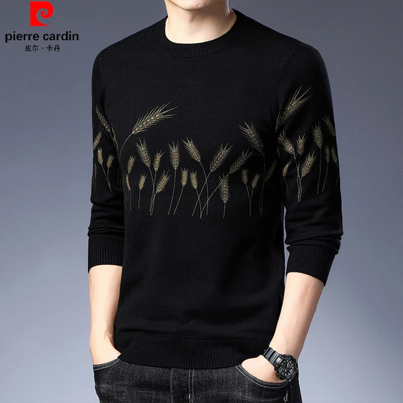 皮尔卡丹正品男士高档休闲潮流长袖圆领秋冬季针织衫毛衣卫衣2025