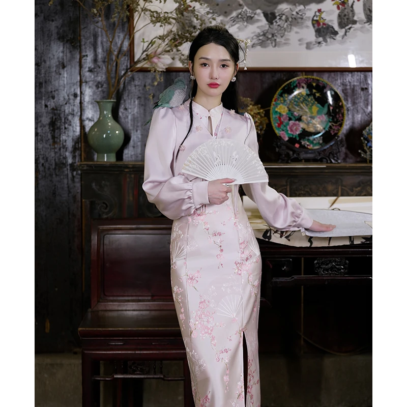 LRL【长相思】新中式国风复古改良旗袍套装RL02344