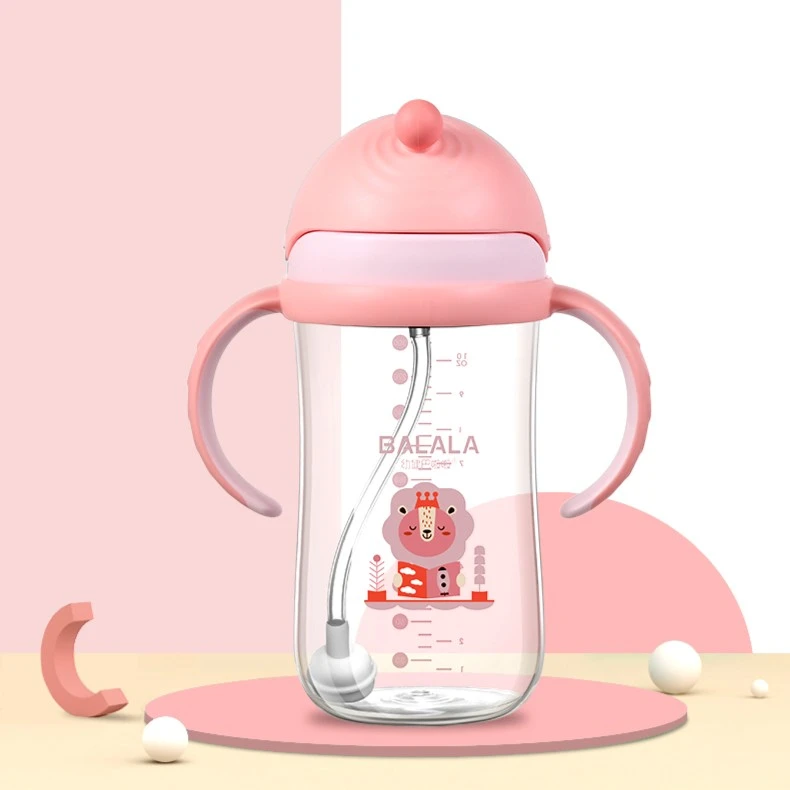 儿童水杯便携吸管杯tritan材质喝水杯婴幼儿水杯防呛防漏防摔