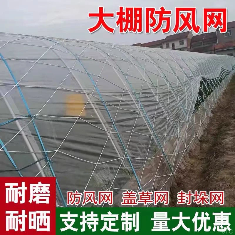 大棚大草垛防护网垛网网罩货物孔尼龙封网挡风大棚网养殖防风种植