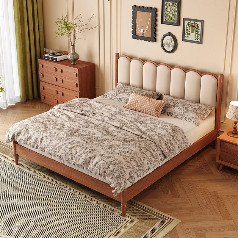 床美式轻奢家用简约女孩单人北欧大床