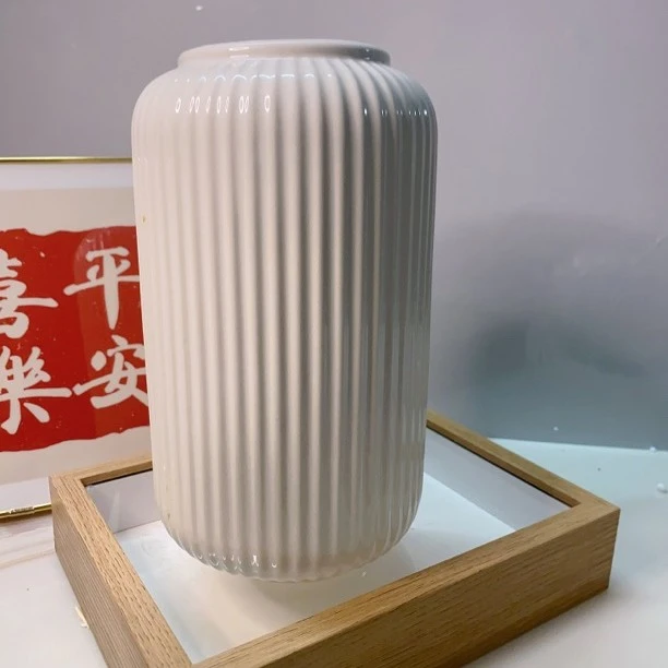 【陶瓷】条纹花瓶手工DIY