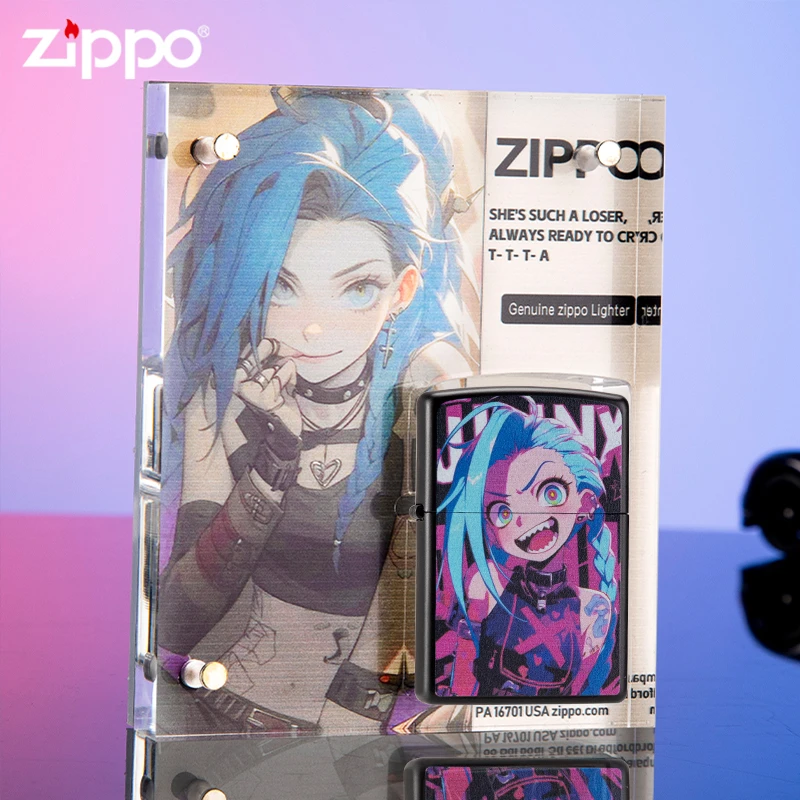 ZIPPO/之宝打火机暴走萝莉二次元彩绘金克丝官方正品打火机DYX1H1