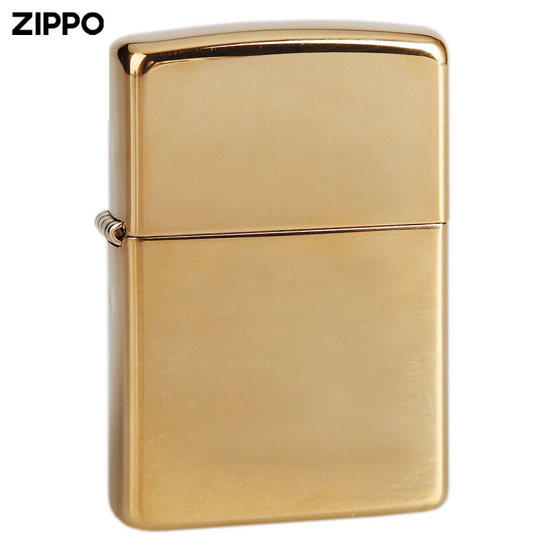 ZIPPO打火机254B镜面黄铜光板支持刻字经典时尚防风送礼TC8720BM